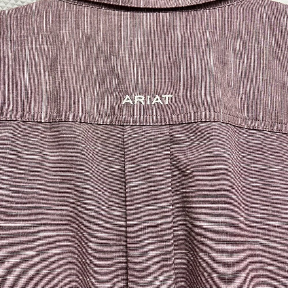 Ariat Burgundy Button Down Shirt XL - Picture 3 of 9